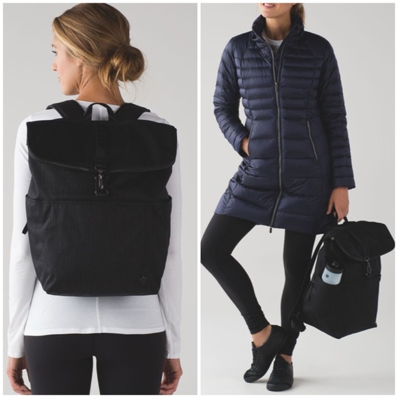 Lululemon Rise And Shine Black Backpack - Picture 1 of 16